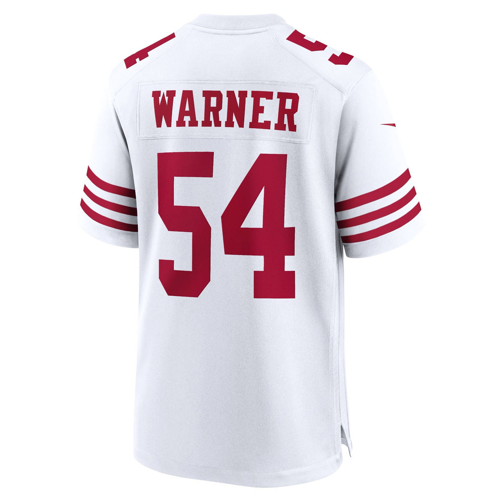 San Francisco 49ers Fred Warner White Team Game Player Football Jersey