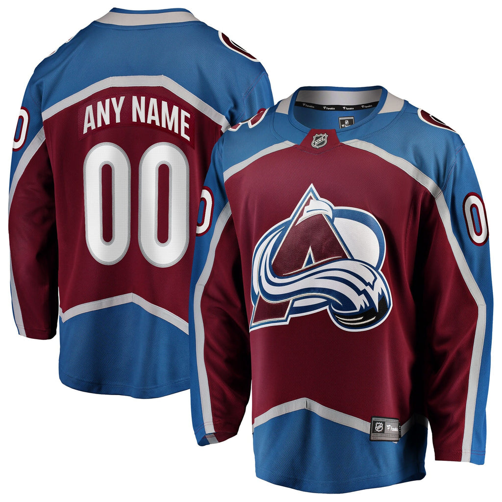 Colorado Avalanche Maroon Home Breakaway Custom Hockey Jersey