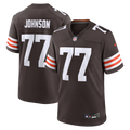 Cleveland Browns Zion Johnson Brown Team Game Football Jersey