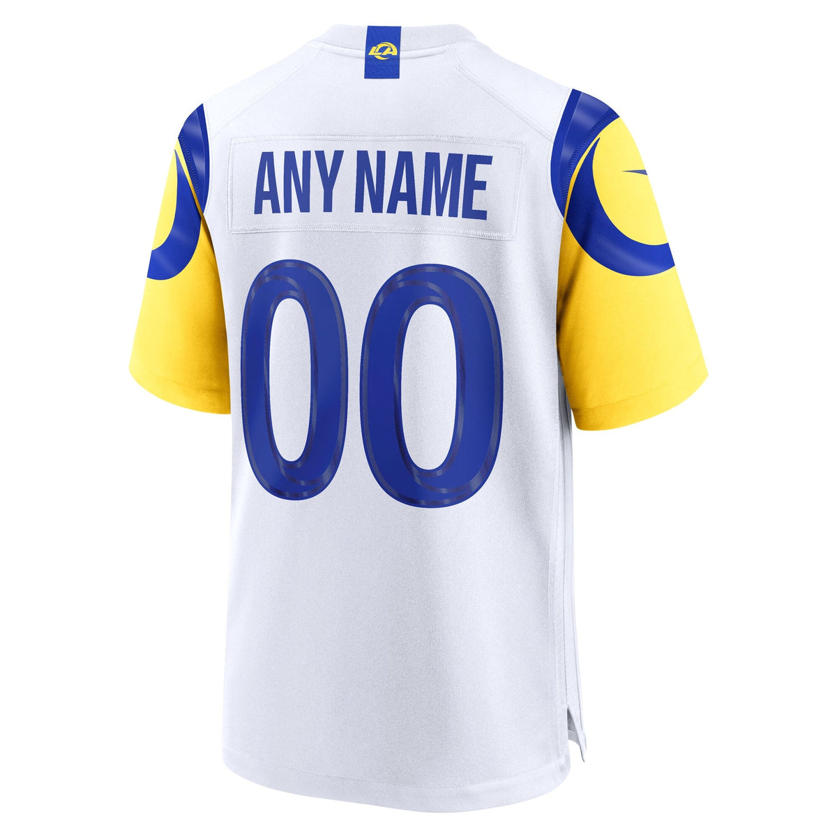 Los Angeles Rams White Custom Game Football Jersey