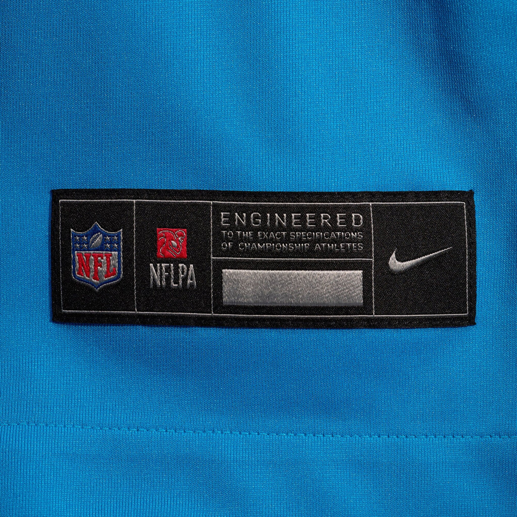 Carolina Panthers Blue Alternate Custom Game Football Jersey