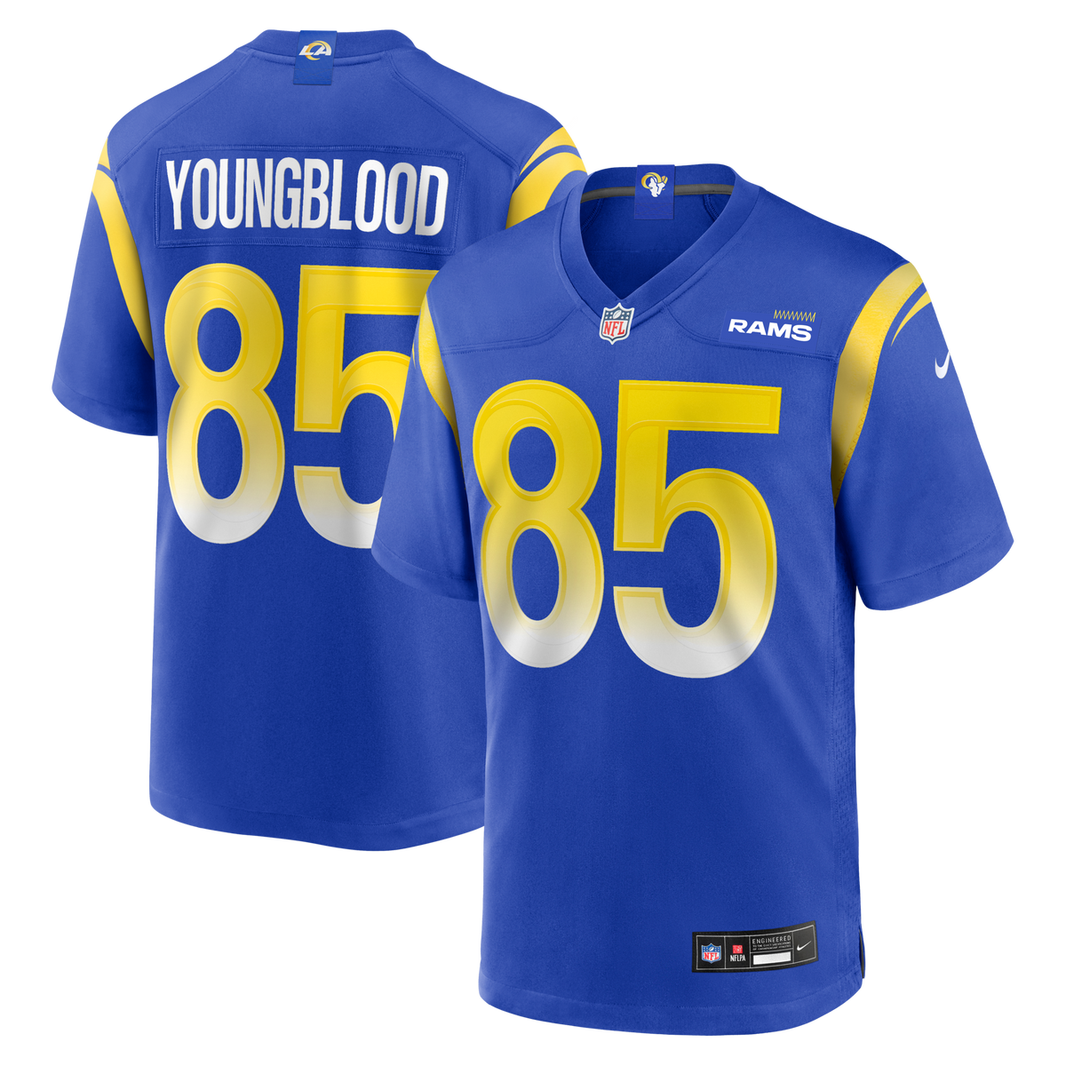 Los Angeles Rams Jack Youngblood Royal Game Retired Player Football Jersey