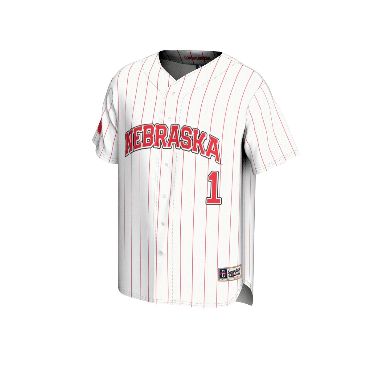 #1 White Nebraska Huskers Lightweight Baseball Jersey
