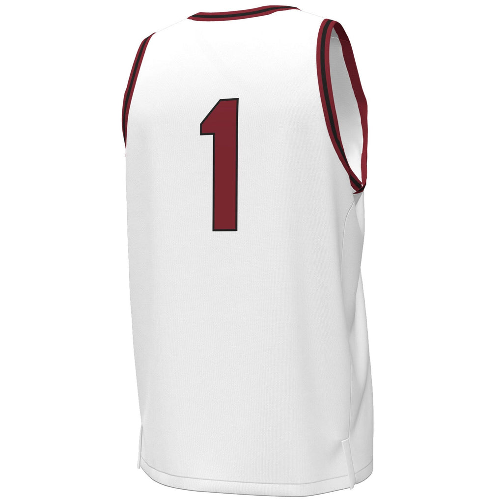 #1 White South Carolina Gamecocks Throwback Replica Basketball Jersey