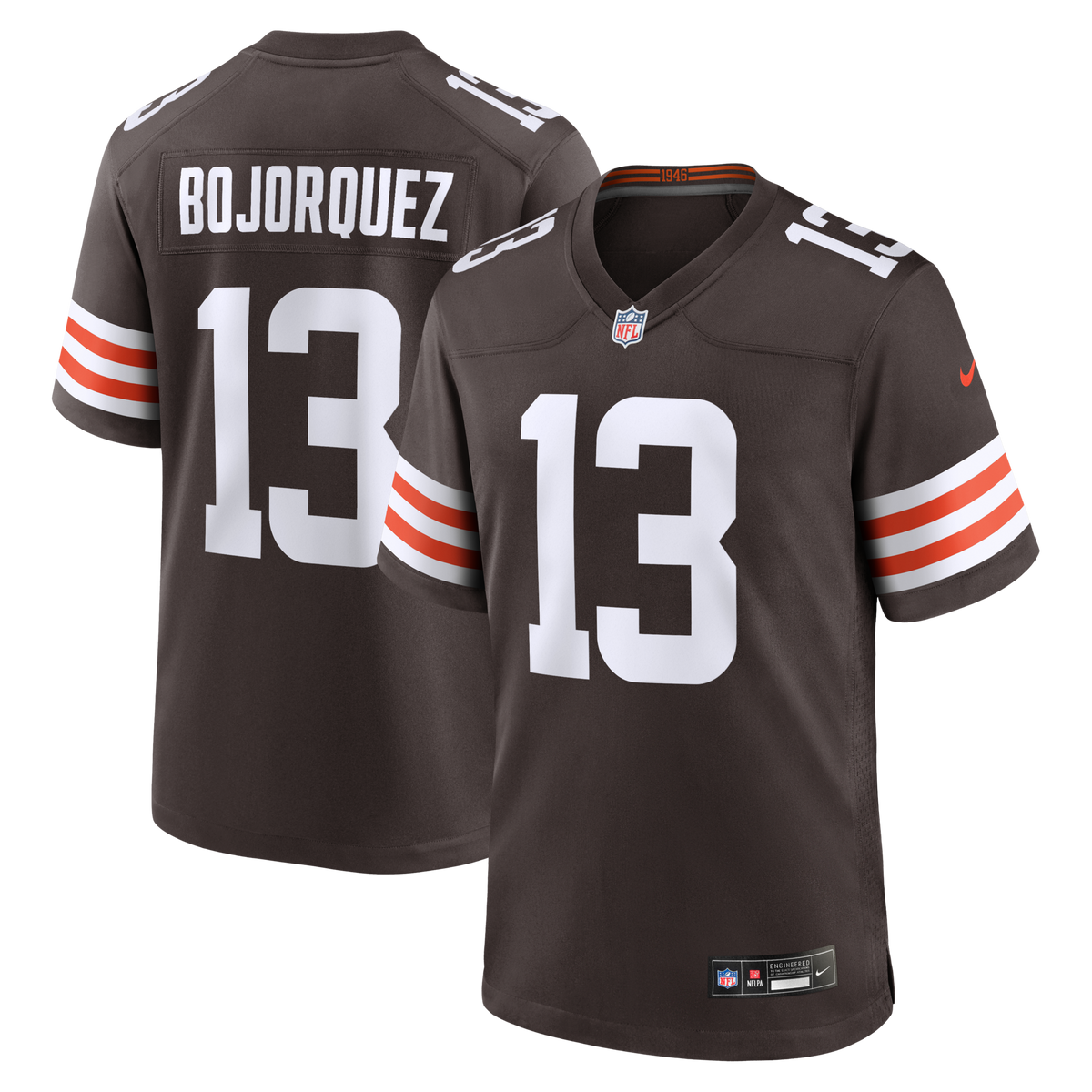 Cleveland Browns Corey Bojorquez Brown Game Football Jersey