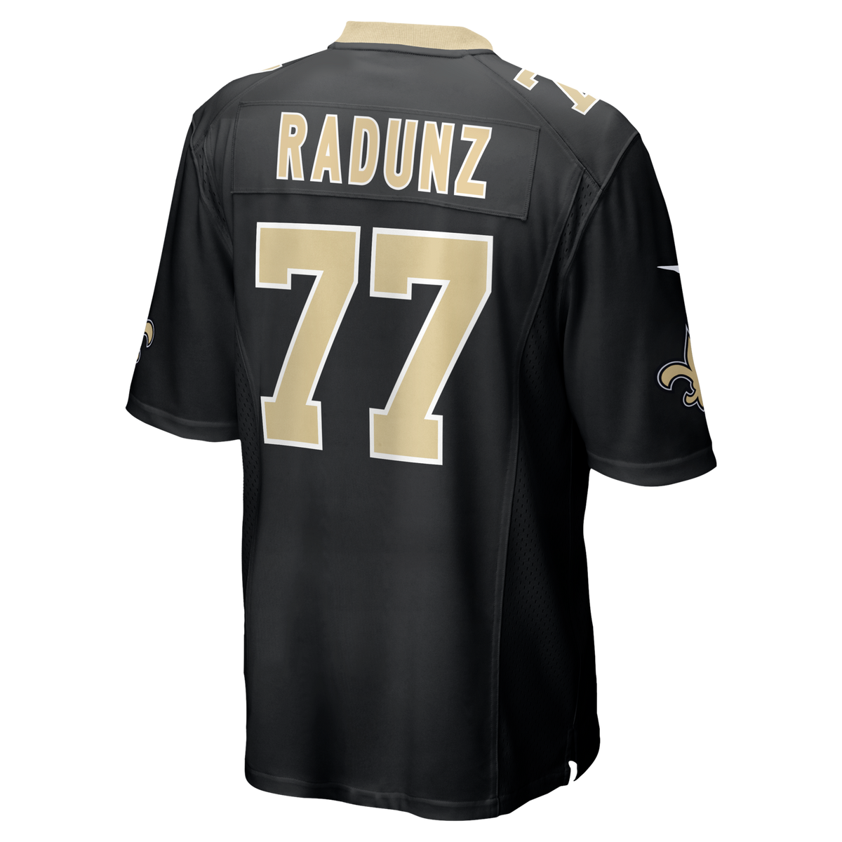 New Orleans Saints Dillon Radunz Black Team Game Football Jersey