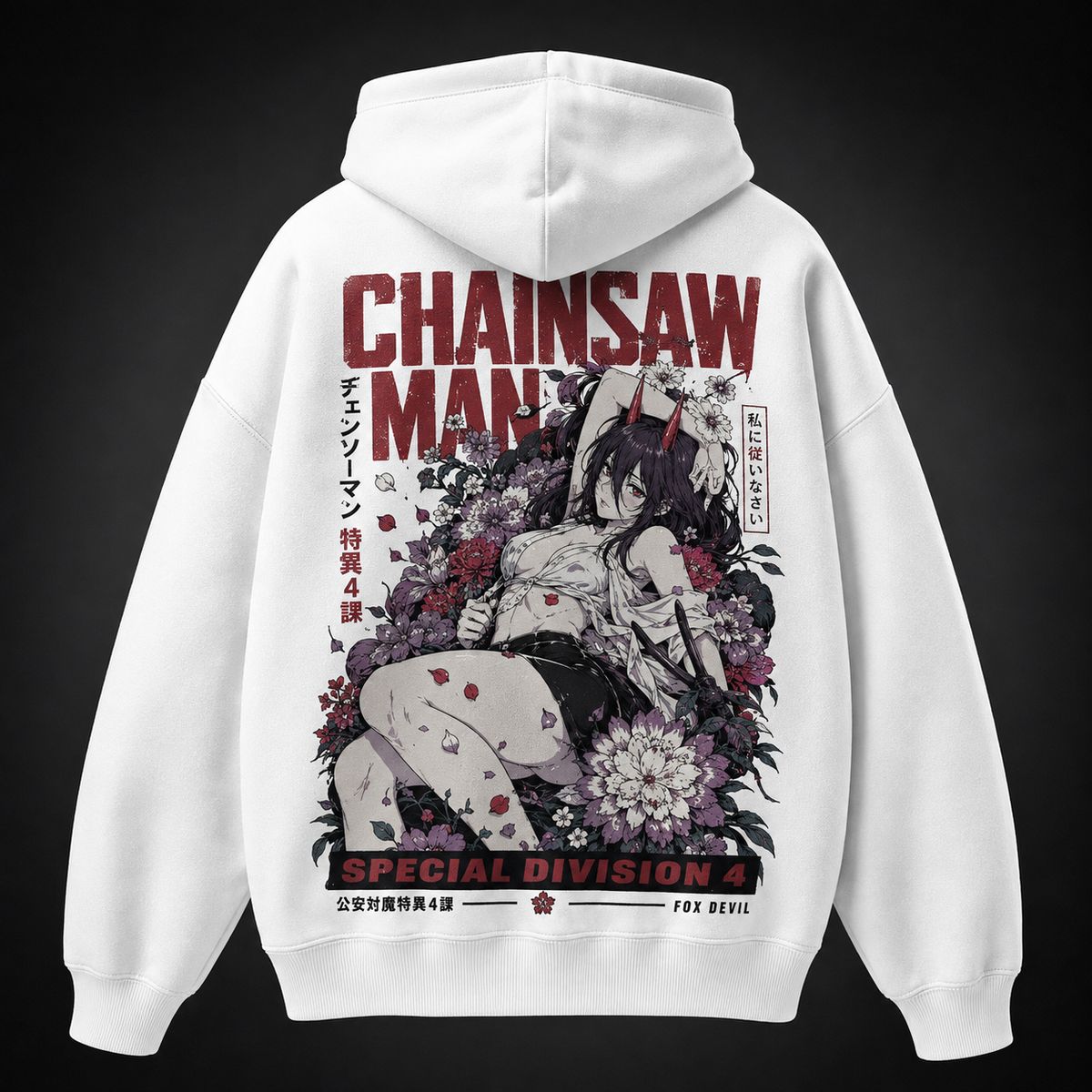 Fox Devil girl Chainsaw Man Anime Hoodie - Fox Devil Blossoms