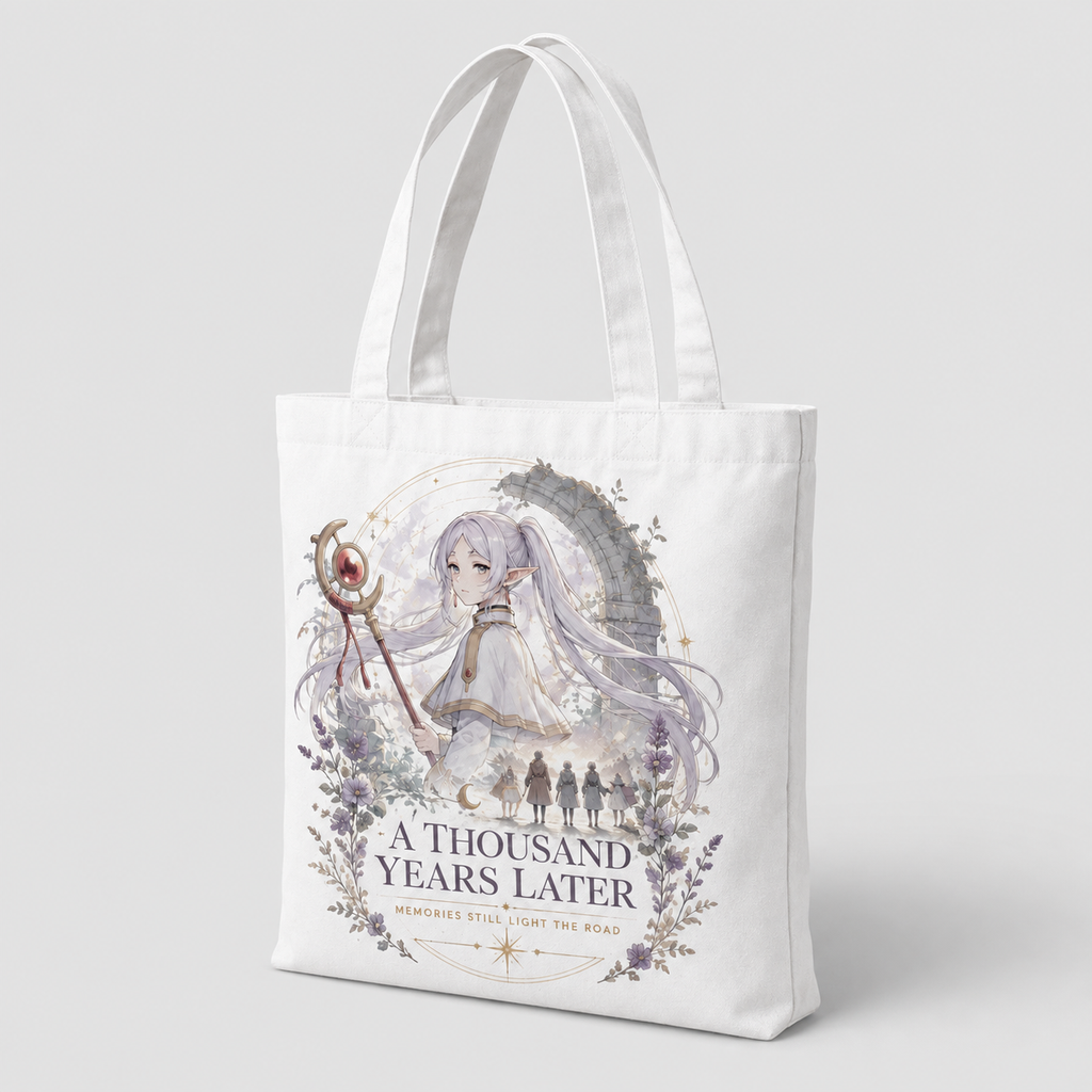 Frieren Anime Canvas Tote Bag - A Thousand Years