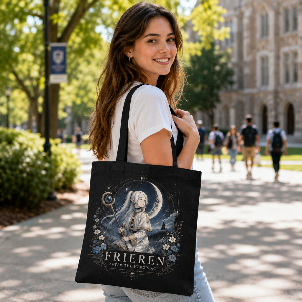 Frieren Anime Canvas Tote Bag - After Heros Age