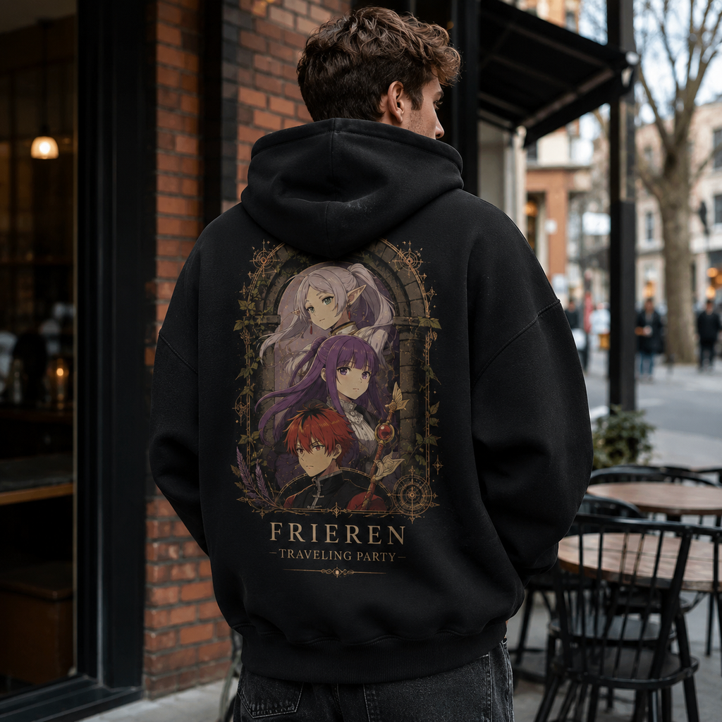 Frieren Anime Hoodie - Ancient Flame
