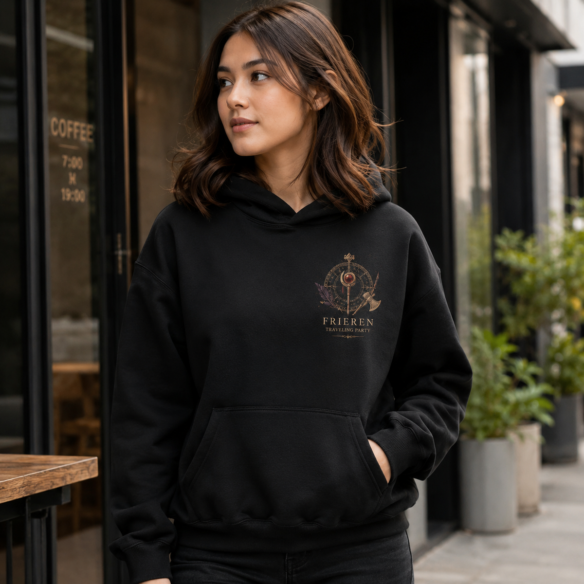 Frieren Anime Hoodie - Ancient Flame
