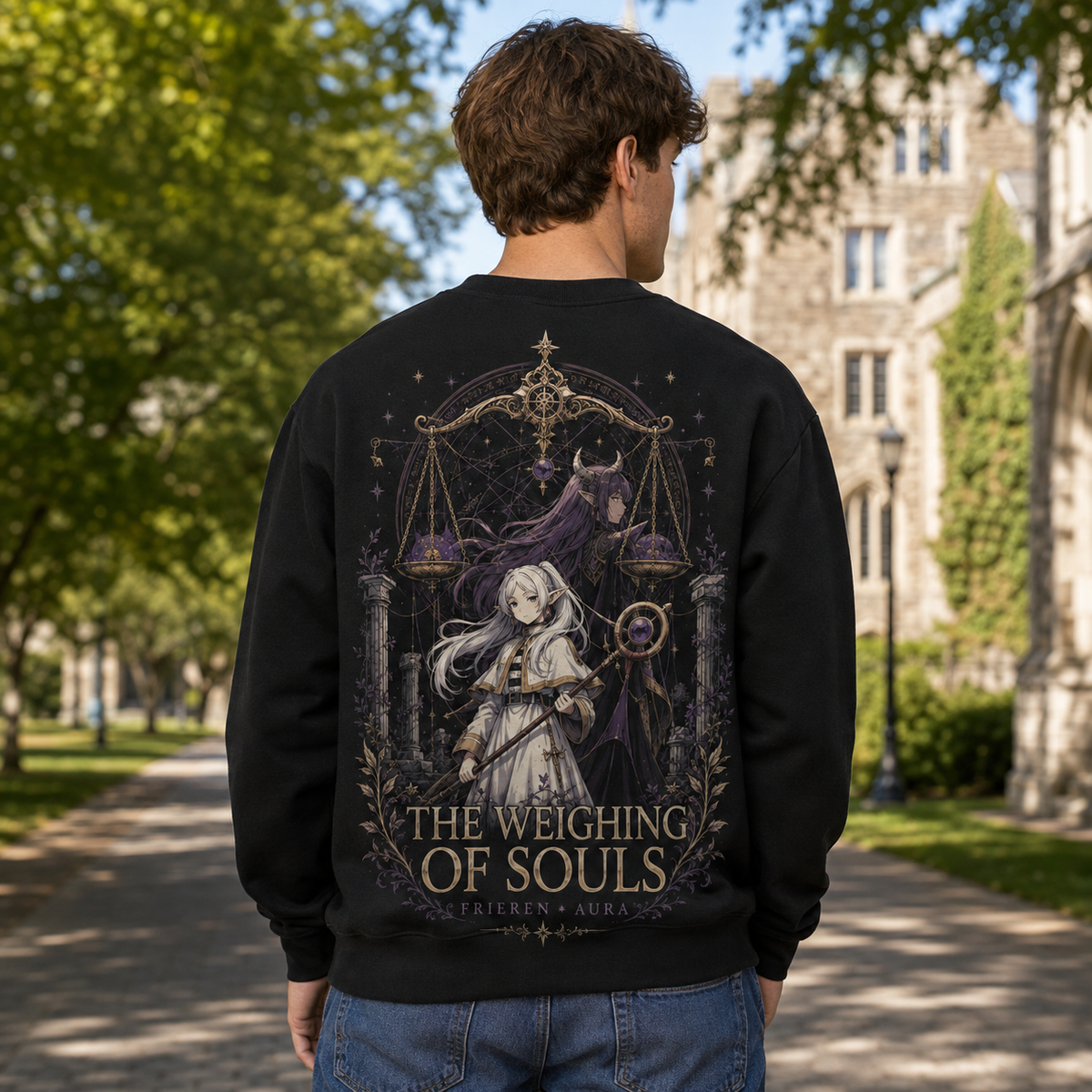 Frieren, Aura Weighing Of Souls Anime Sweatshirt