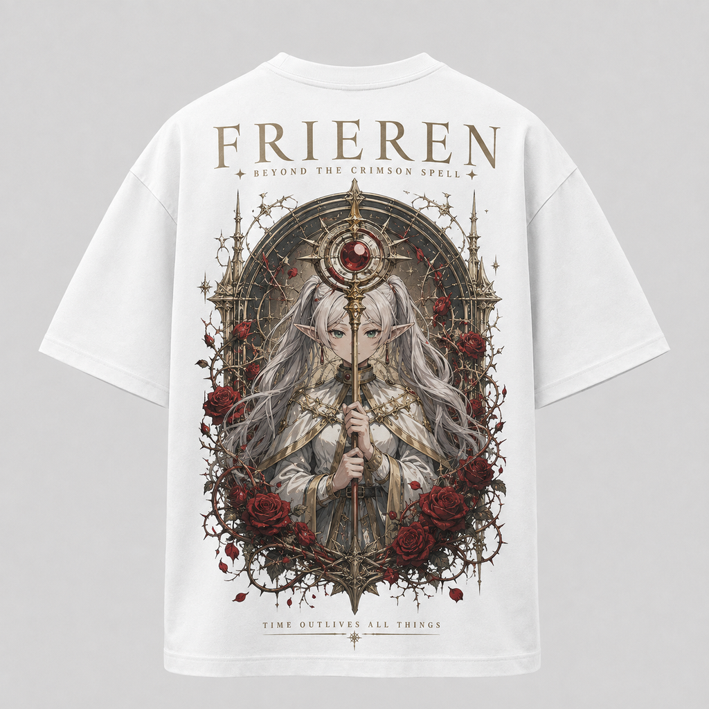 Frieren Anime Graphic Tee - Beyond The Crimson Spell