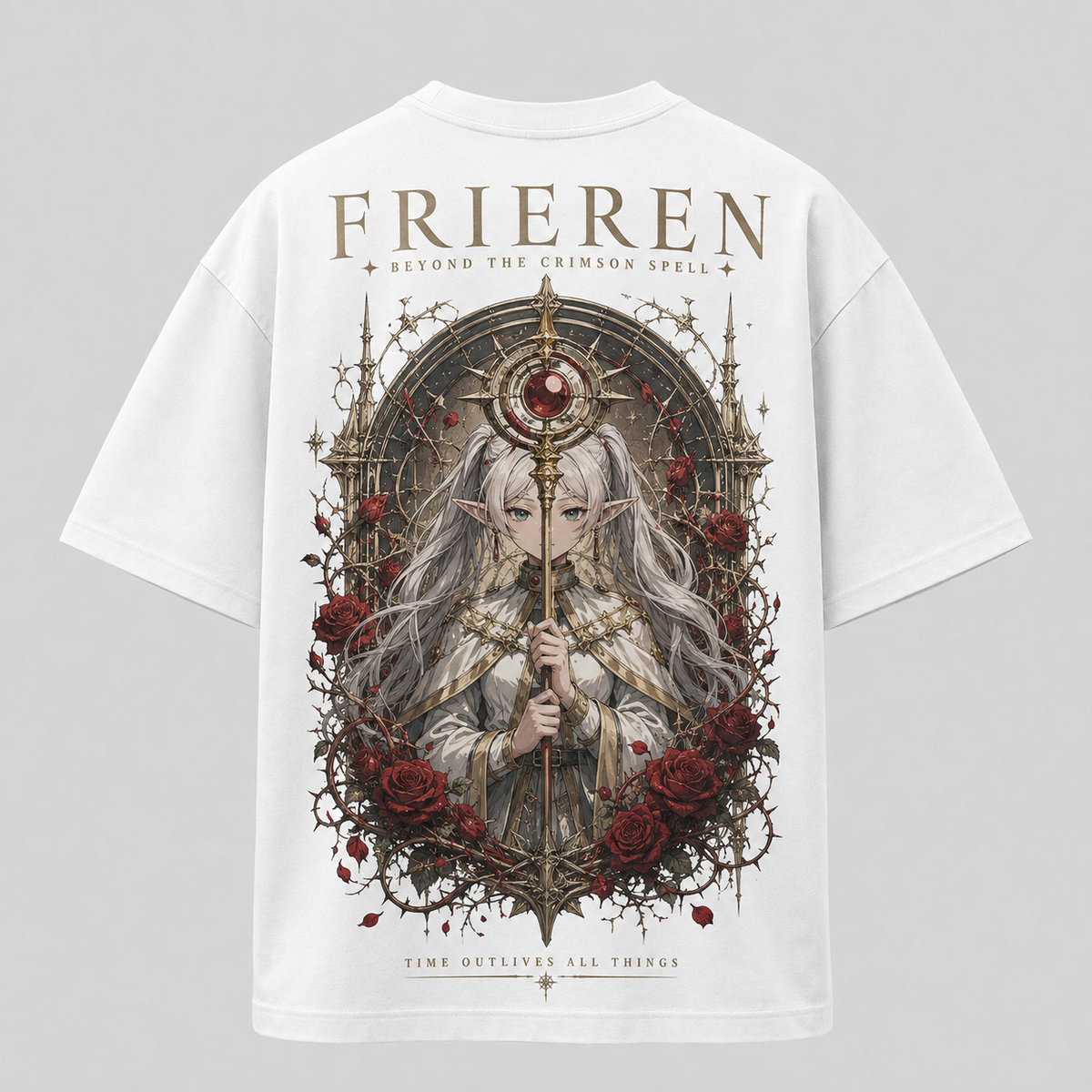 Frieren Anime Graphic Tee - Beyond The Crimson Spell