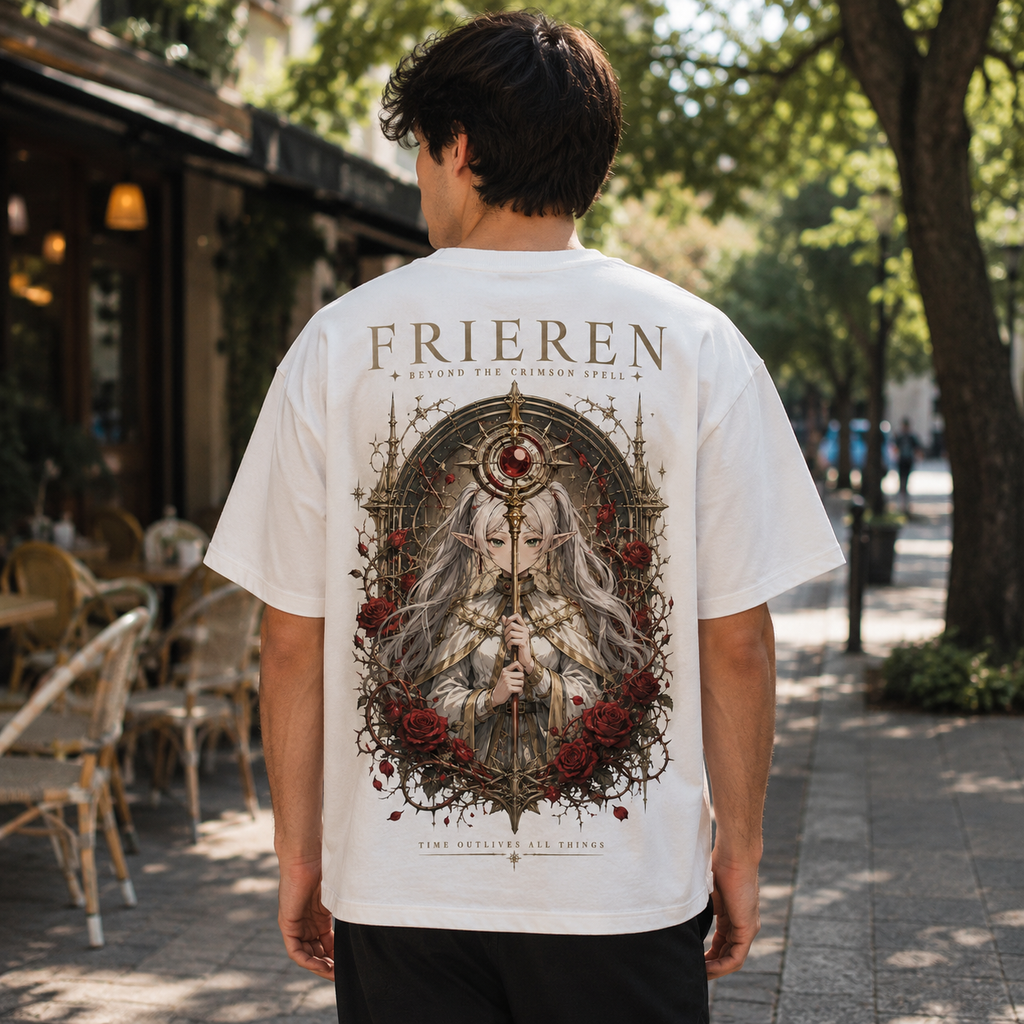 Frieren Anime Graphic Tee - Beyond The Crimson Spell