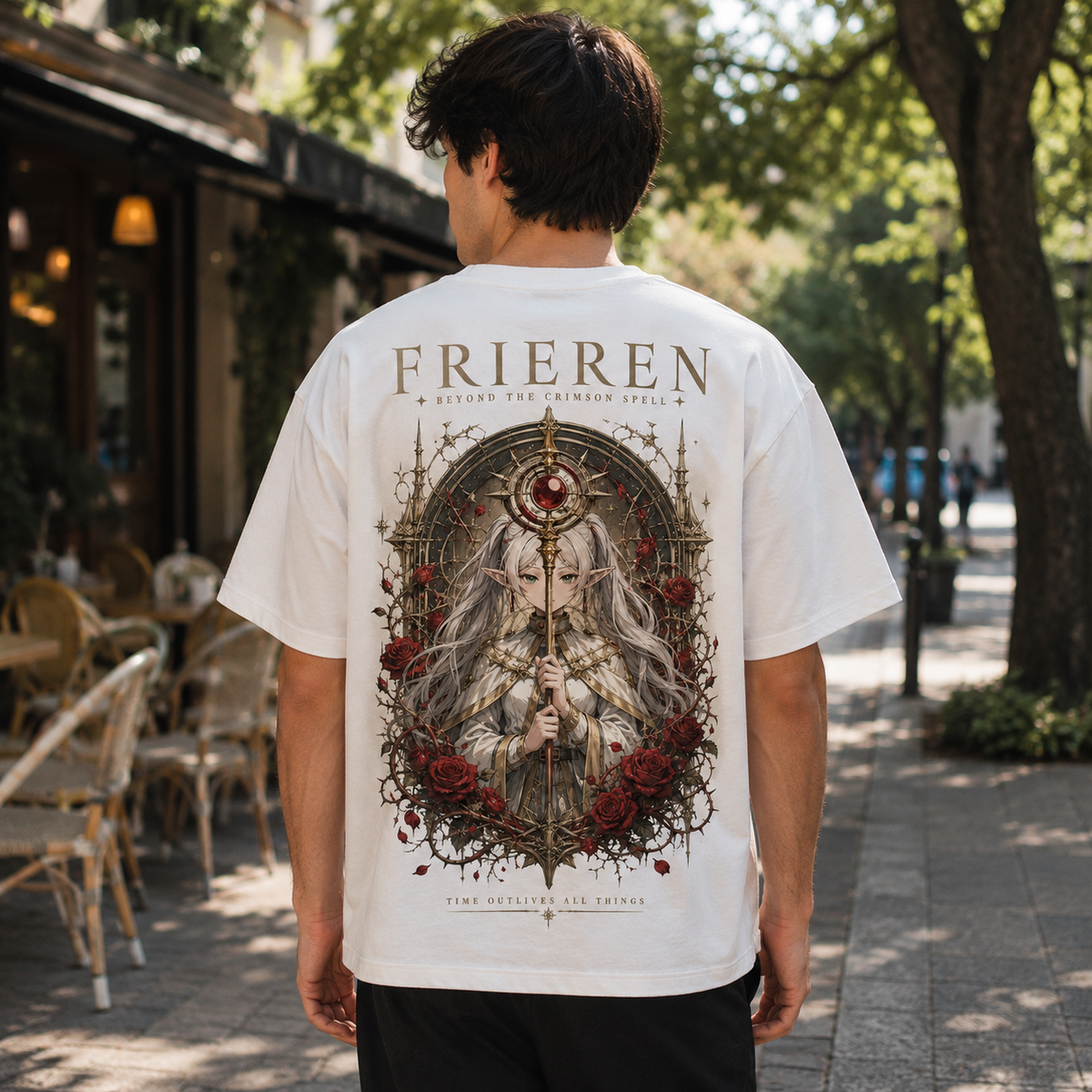 Frieren Anime Graphic Tee - Beyond The Crimson Spell