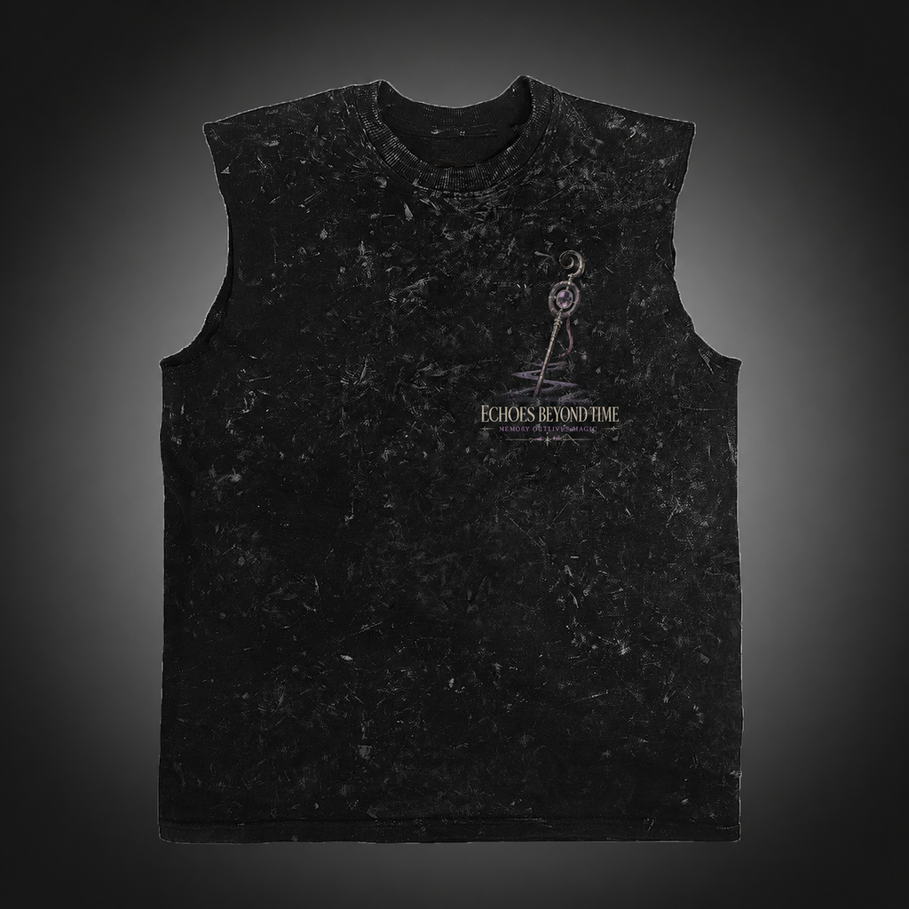 Frieren Anime Tank Top - Echoes Beyond Acid Wash Vest