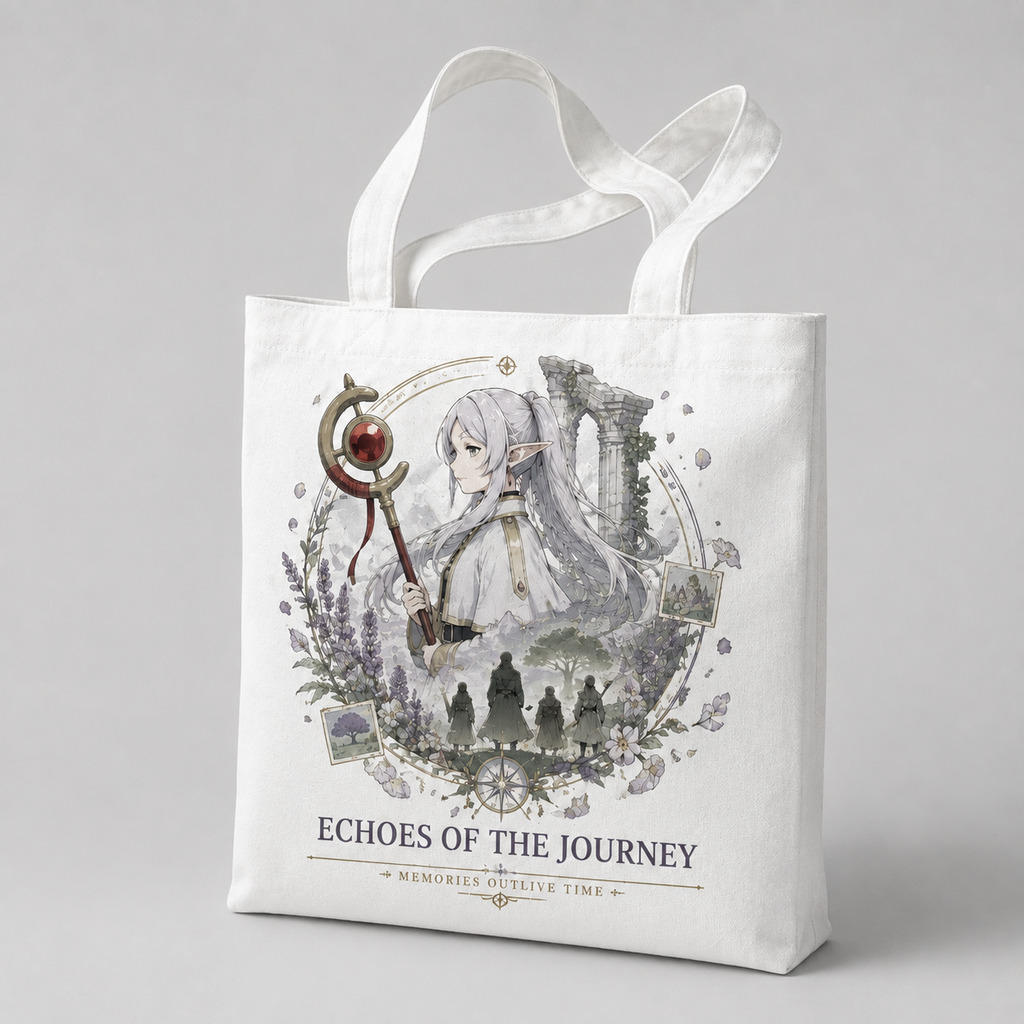 Frieren Anime Canvas Tote Bag - Echoes Journey