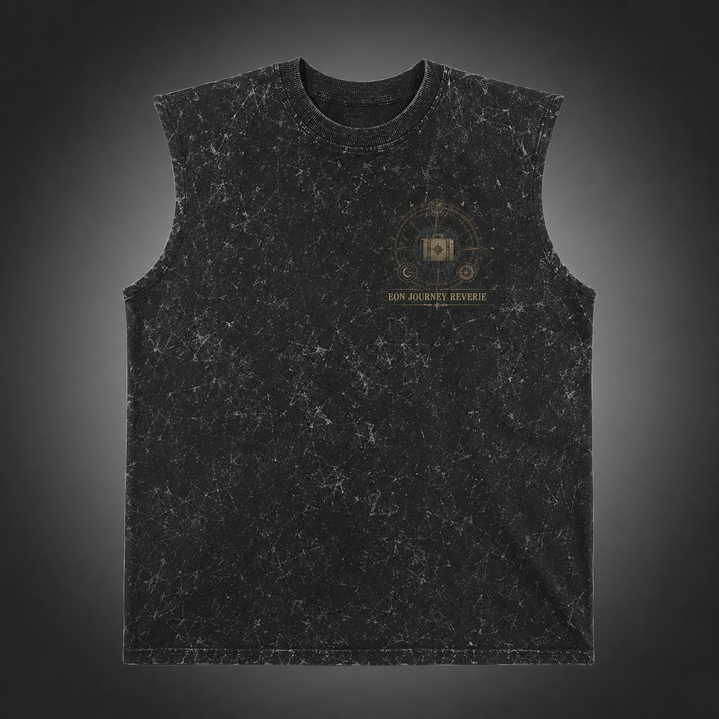 Frieren Anime Tank Top - Eon Journey Acid Wash Vest
