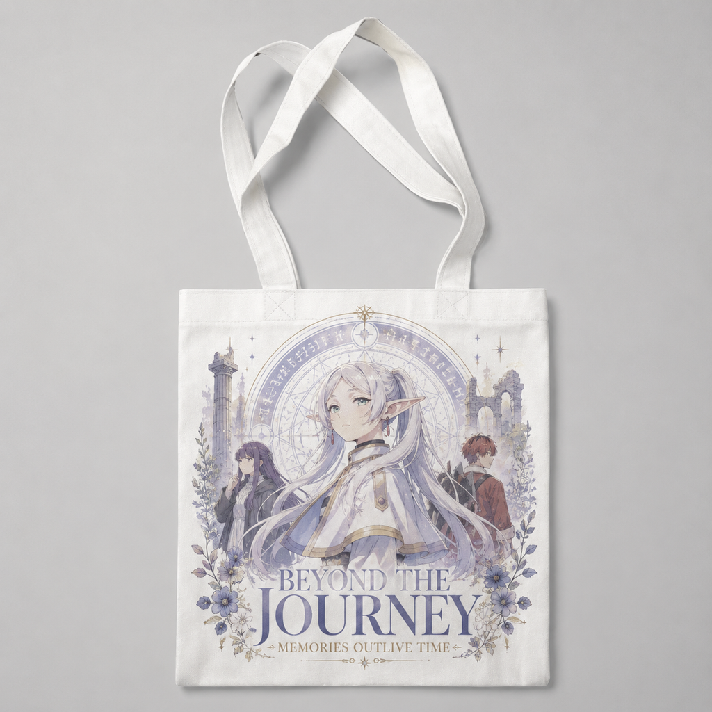 Frieren, Fern, Stark Beyond The Journey Anime Canvas Tote Bag
