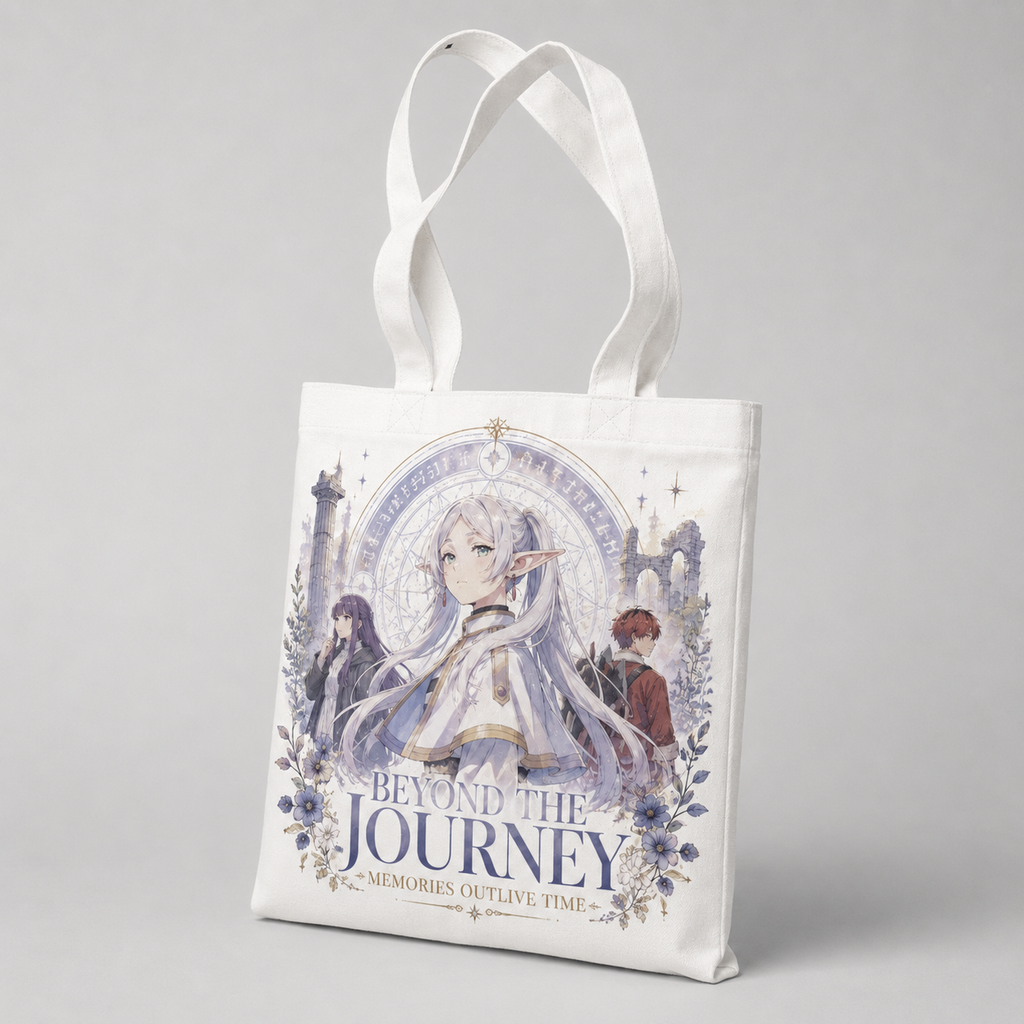 Frieren, Fern, Stark Beyond The Journey Anime Canvas Tote Bag