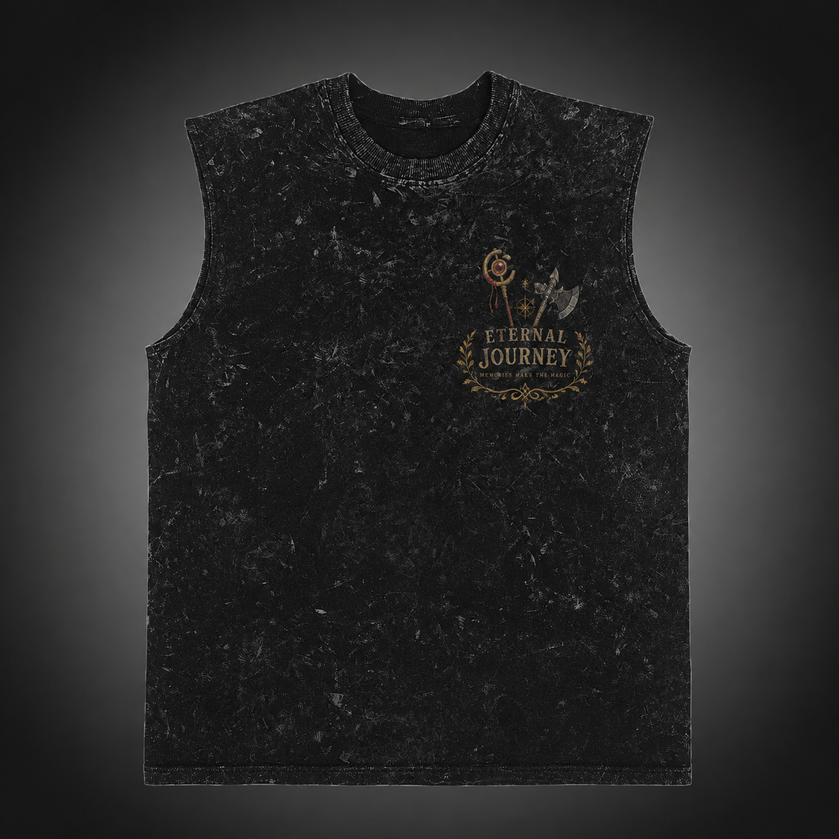 Frieren, Fern, Stark Eternal Journey Crew Acid Wash Vest Anime Tank Top