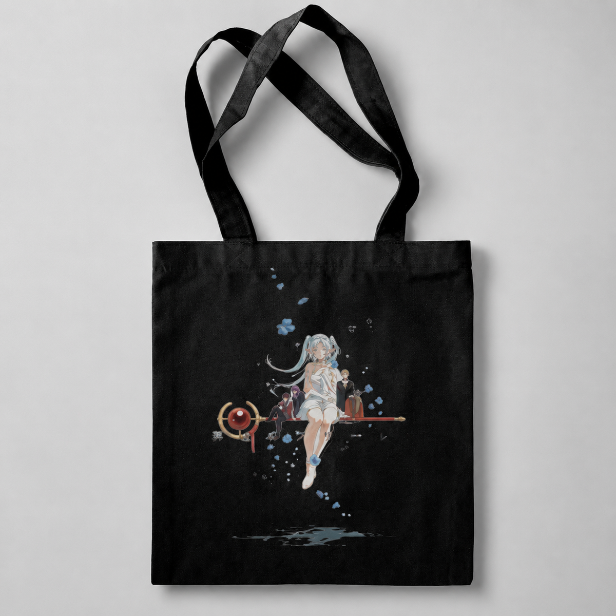 Frieren, Fern, Stark Floating Reverie Anime Canvas Tote Bag