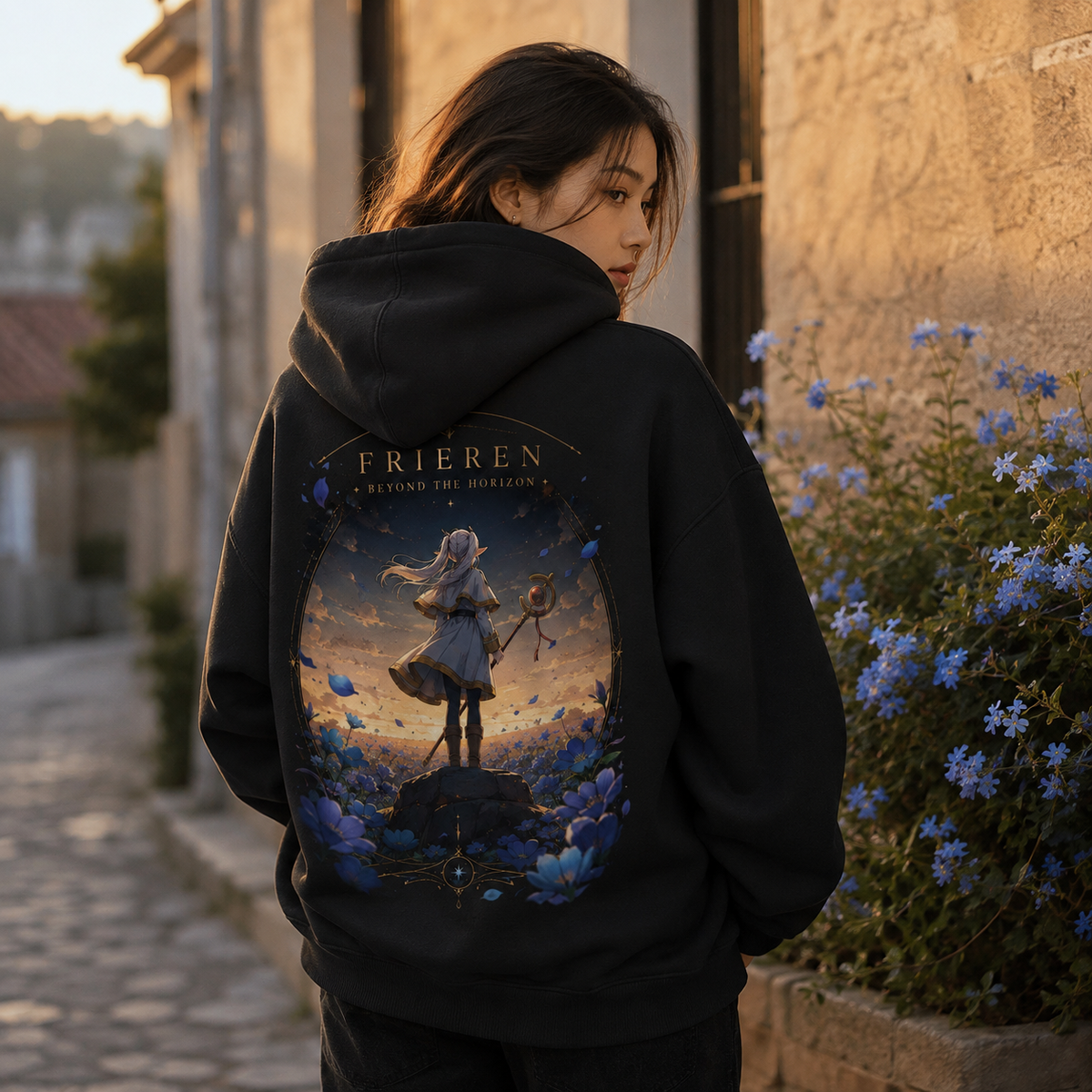 Frieren Anime Hoodie - Golden Tarot