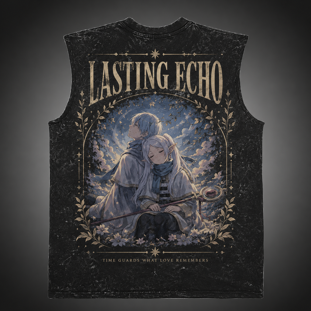 Frieren, Himmel Lasting Echo Acid Wash Vest Anime Tank Top