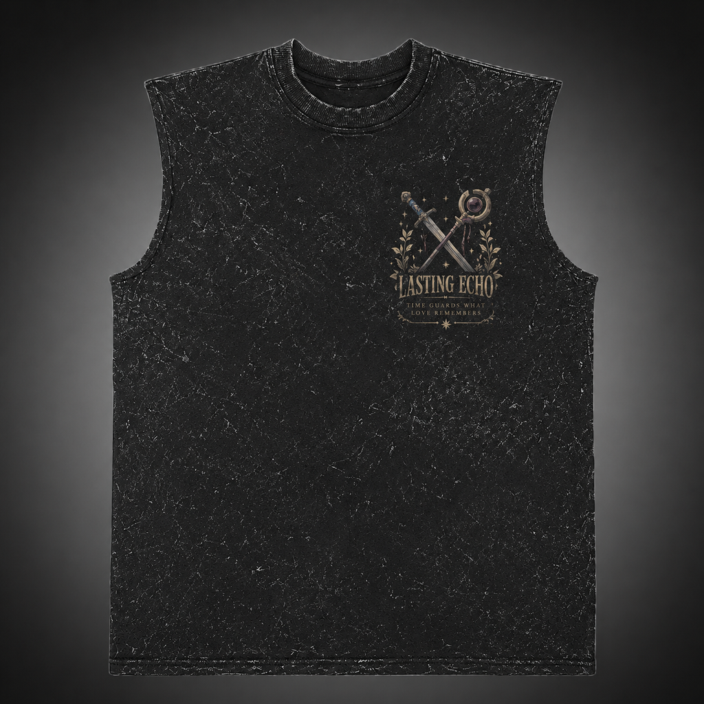 Frieren, Himmel Lasting Echo Acid Wash Vest Anime Tank Top