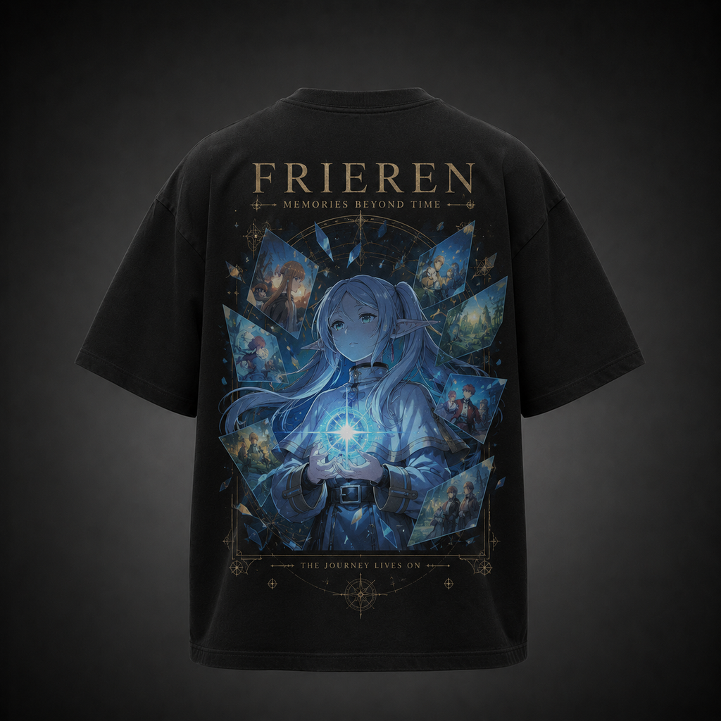 Frieren Anime Graphic Tee - Memories Beyond Time