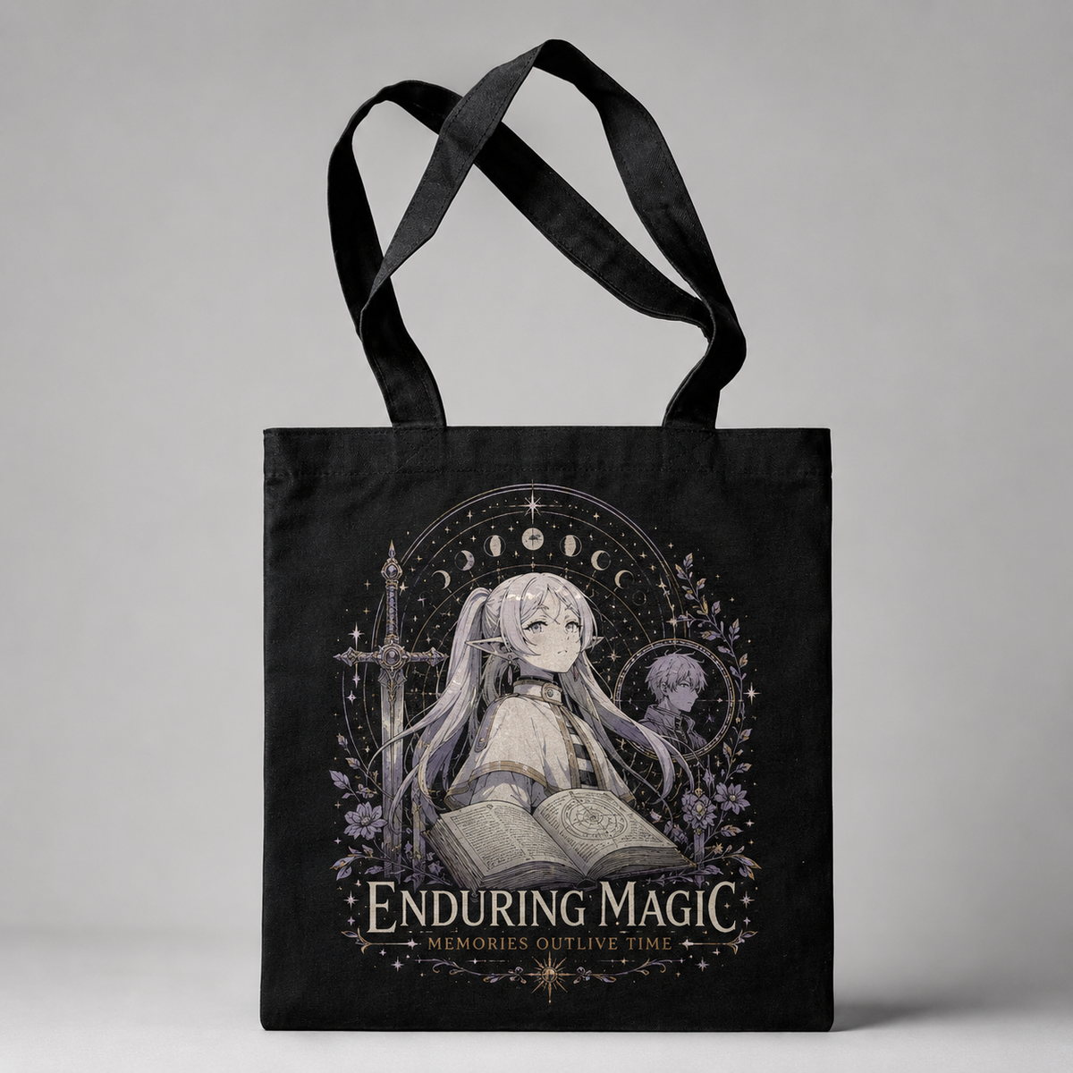 Frieren, Stark Enduring Magic Anime Canvas Tote Bag