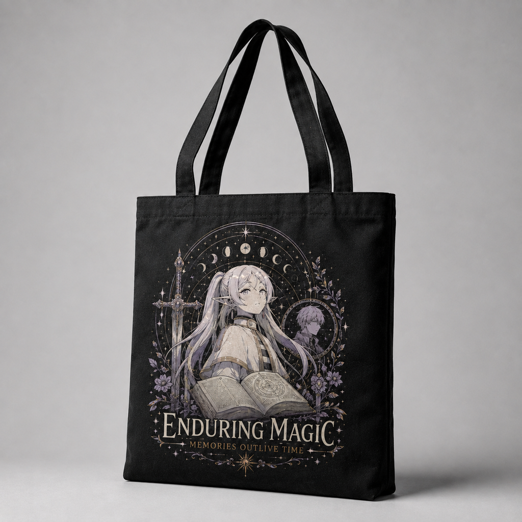Frieren, Stark Enduring Magic Anime Canvas Tote Bag