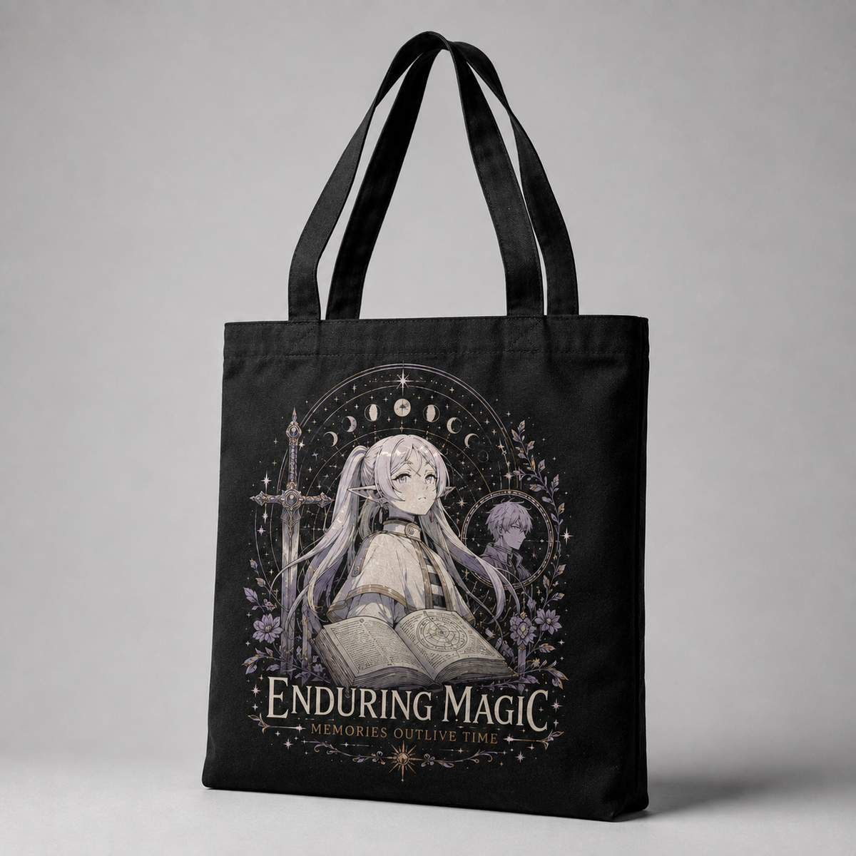Frieren, Stark Enduring Magic Anime Canvas Tote Bag