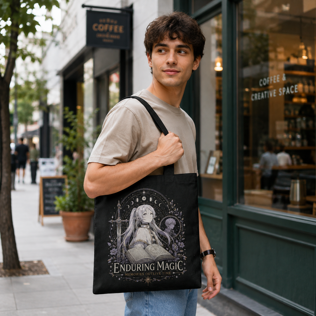 Frieren, Stark Enduring Magic Anime Canvas Tote Bag