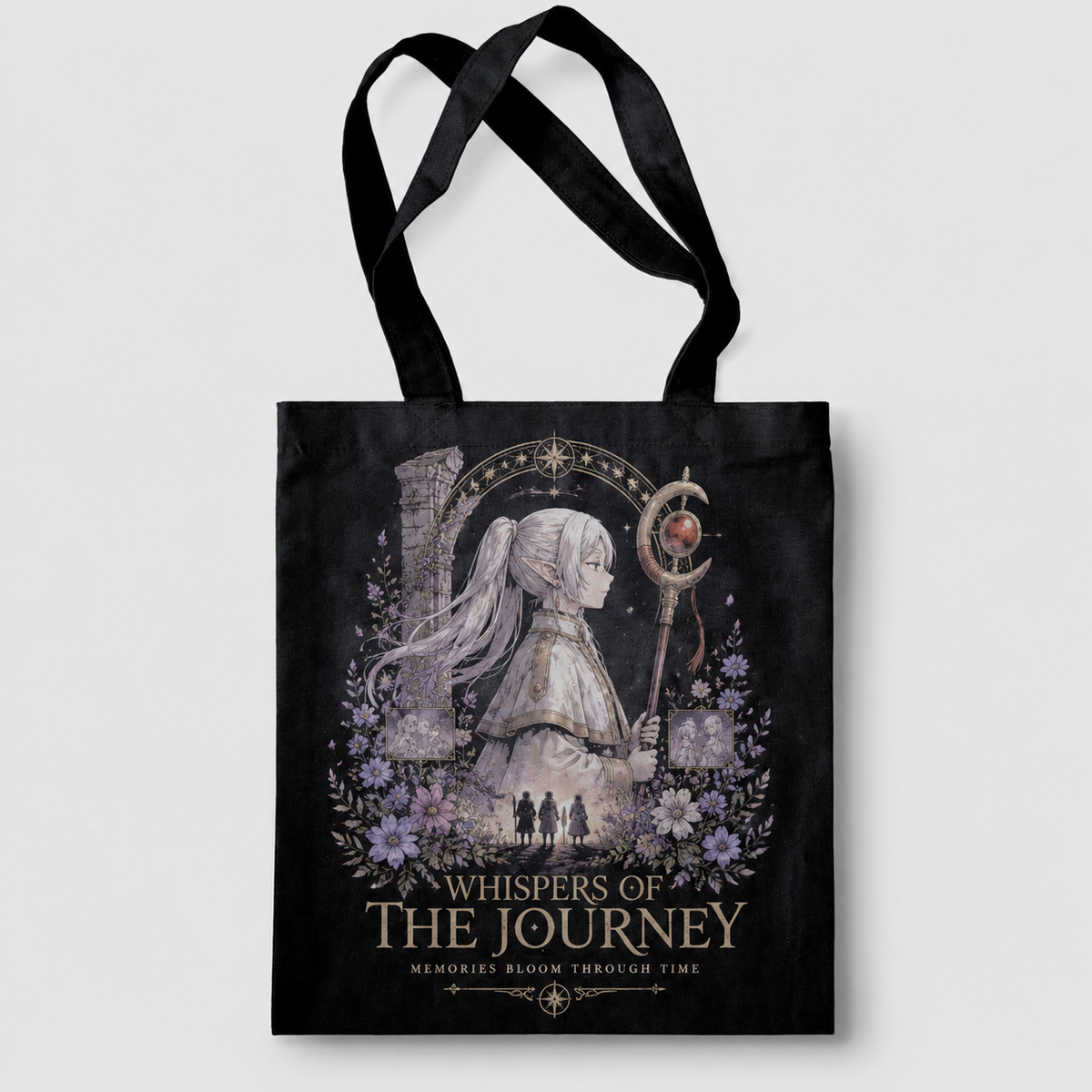 Frieren Anime Canvas Tote Bag - Whispers Journey