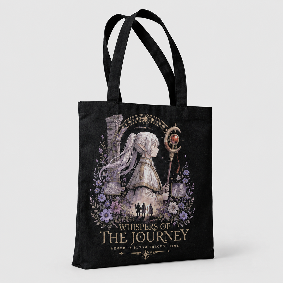 Frieren Anime Canvas Tote Bag - Whispers Journey