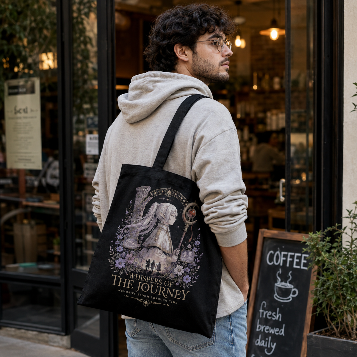 Frieren Anime Canvas Tote Bag - Whispers Journey