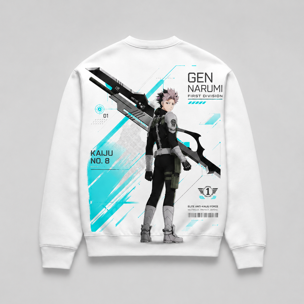 Gen Narumi Kaiju No. 8 Anime Sweatshirt - Narumi First Division