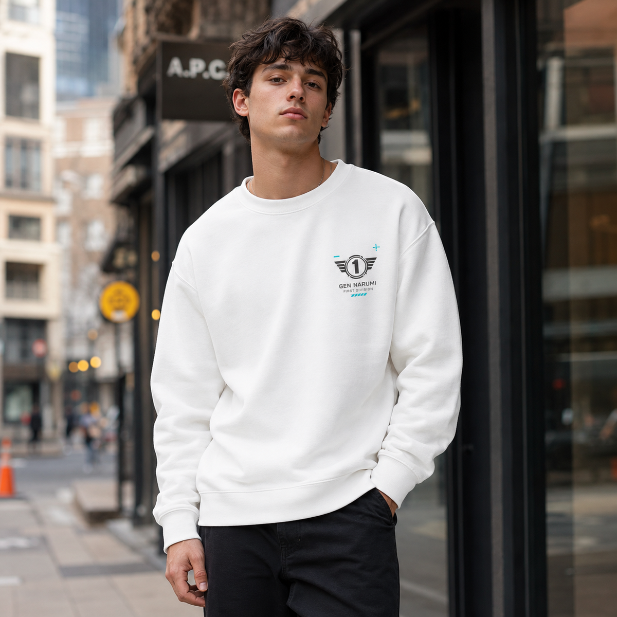 Gen Narumi Kaiju No. 8 Anime Sweatshirt - Narumi First Division