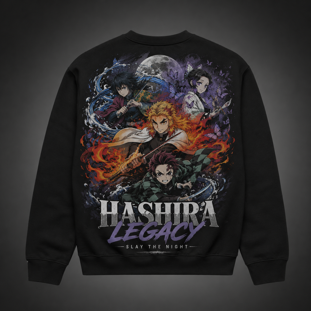 Giyu Tomioka, Shinobu Kocho, Kyojuro Rengoku, Tanjiro Kamado Demon Slayer Anime Sweatshirt - Hashira Legacy