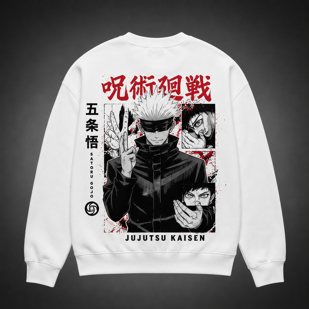 Gojo Satoru Jujutsu Kaisen Anime Sweatshirt - Satoru Gojo Panels