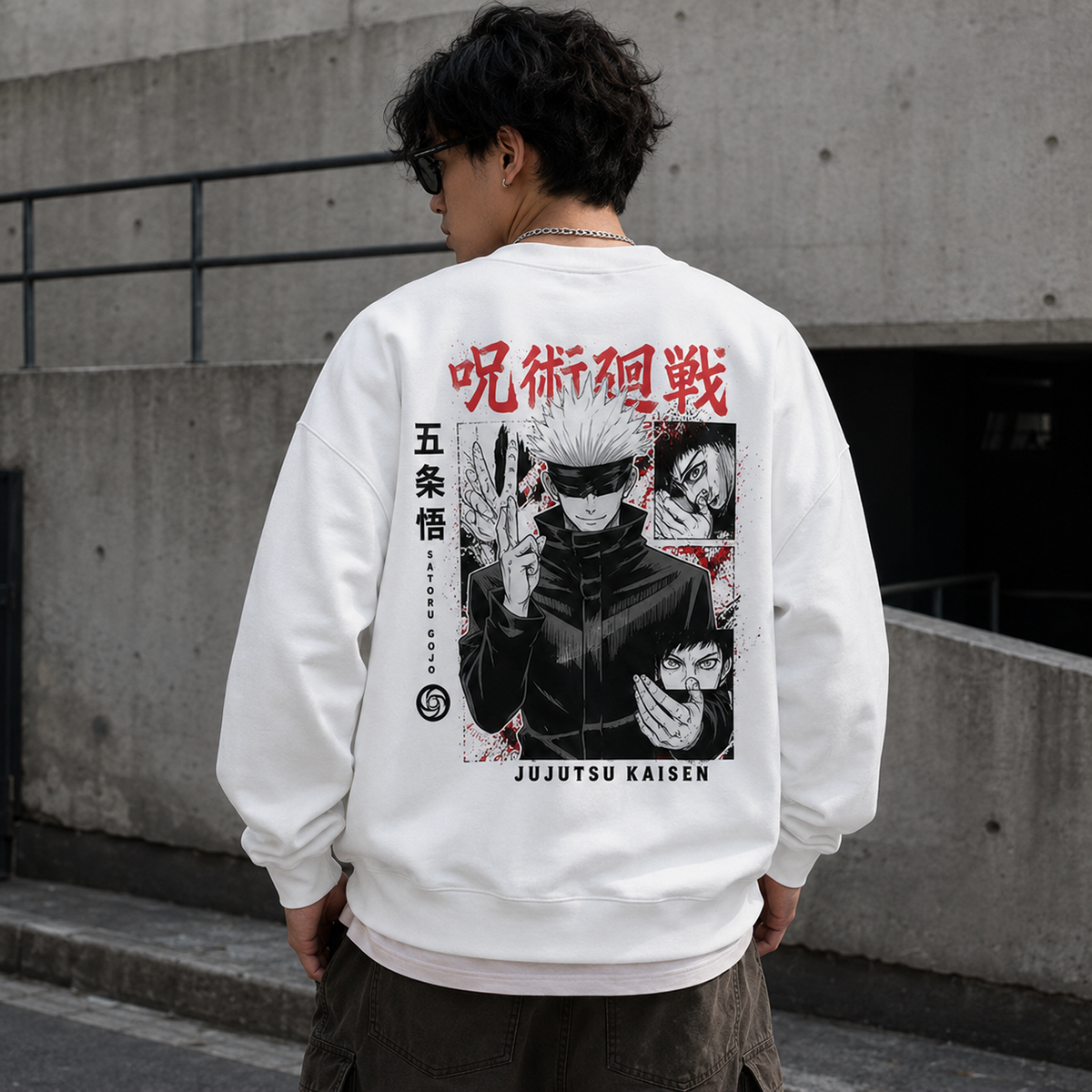 Gojo Satoru Jujutsu Kaisen Anime Sweatshirt - Satoru Gojo Panels