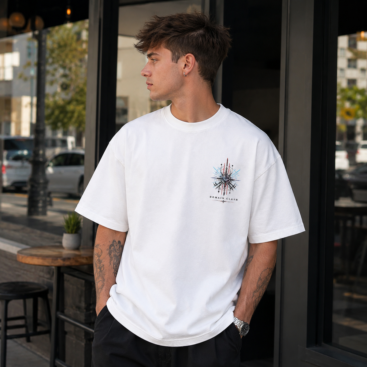 Gojo Satoru & Sukuna Jujutsu Kaisen Anime Graphic Tee - Domain Clash