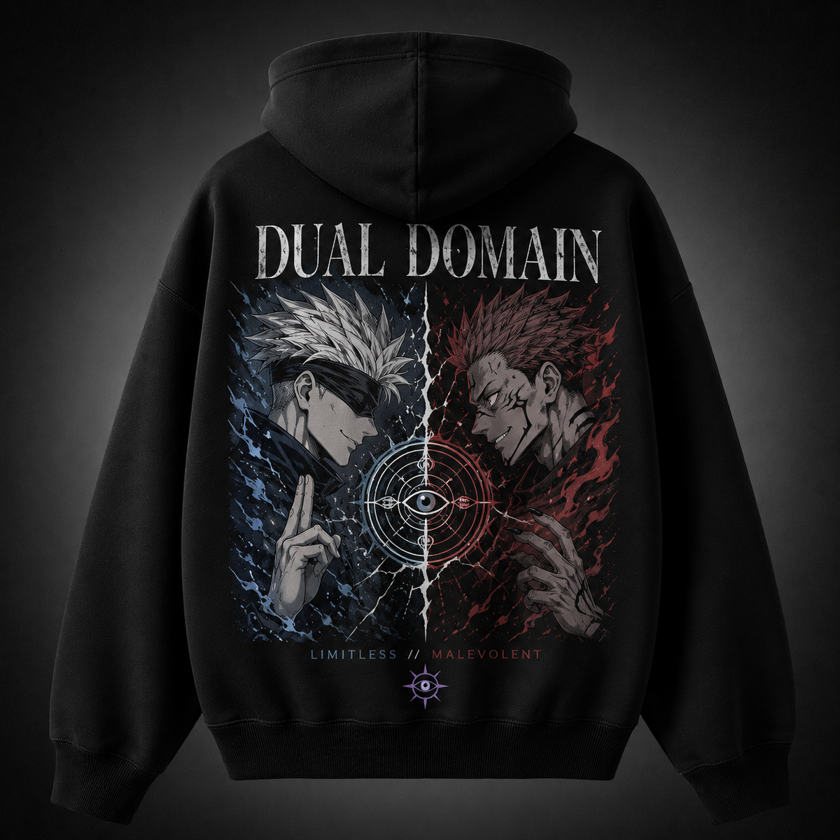 Gojo Satoru & Sukuna Jujutsu Kaisen Anime Hoodie - Dual Domain
