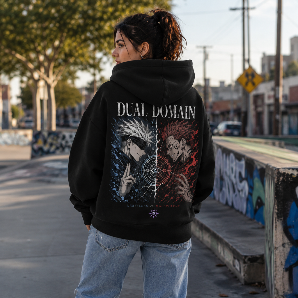 Gojo Satoru & Sukuna Jujutsu Kaisen Anime Hoodie - Dual Domain