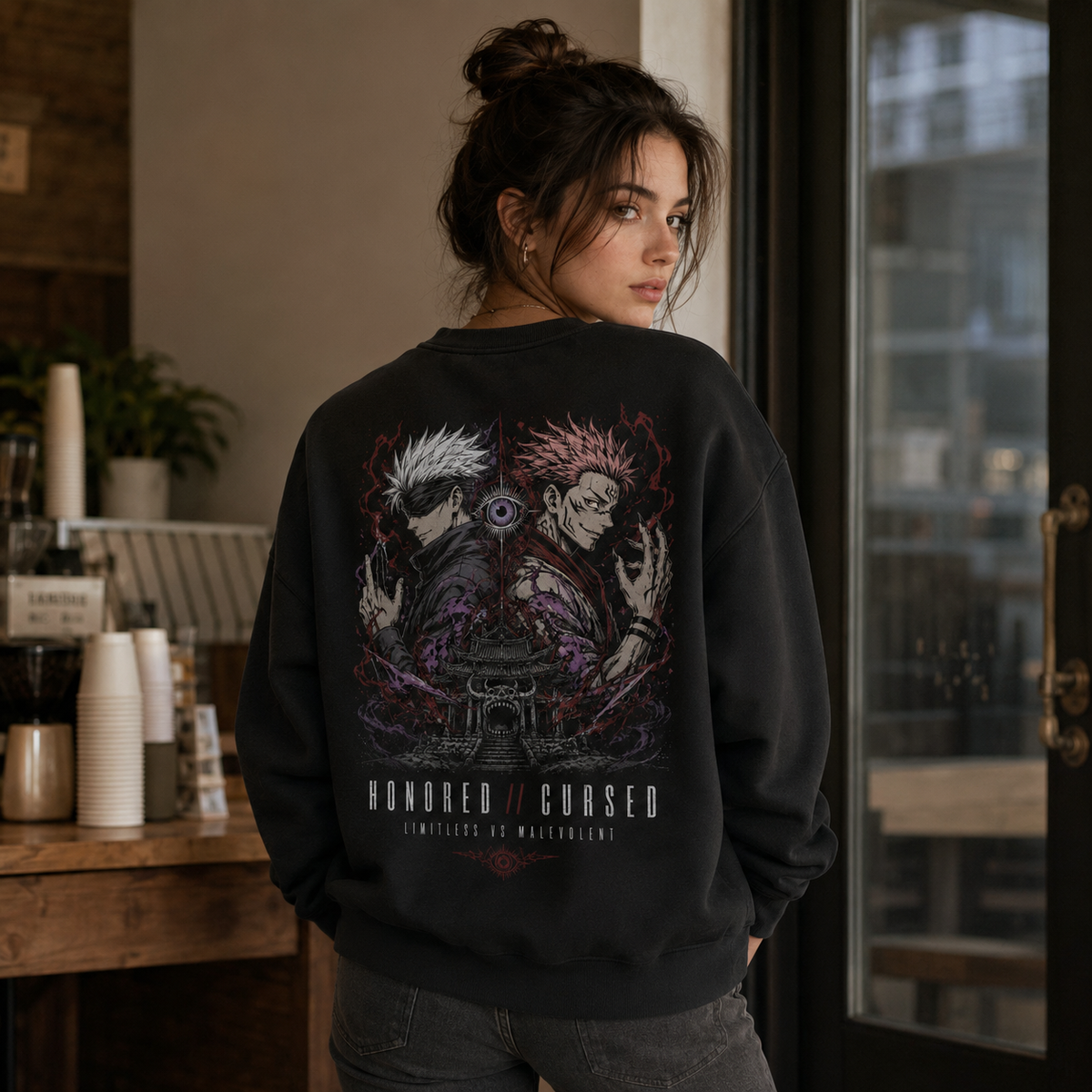 Gojo Satoru & Sukuna Jujutsu Kaisen Anime Sweatshirt - Honored Cursed