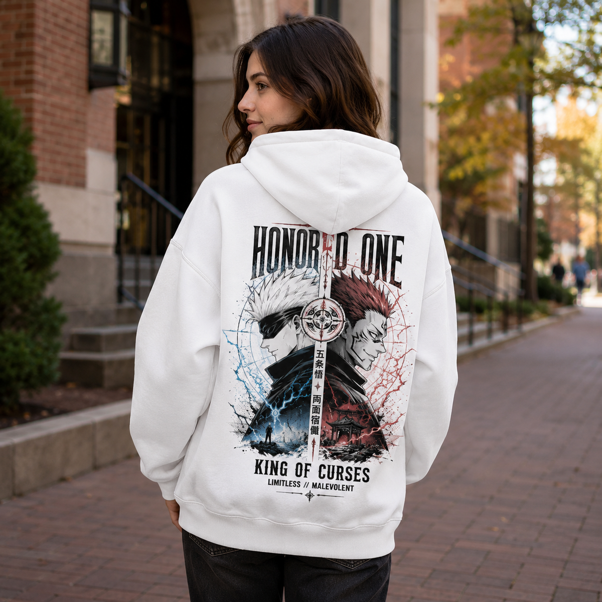 Gojo Satoru & Sukuna Jujutsu Kaisen Anime Hoodie - Honored One