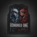 Gojo Satoru & Sukuna Jujutsu Kaisen Anime Tank Top - Honored One Acid Wash Vest