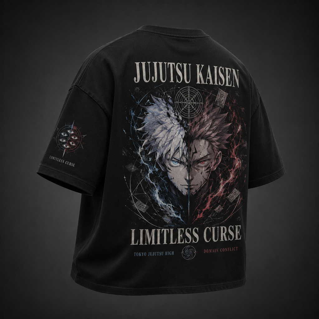 Gojo Satoru & Sukuna Jujutsu Kaisen Anime Graphic Tee - Limitless Curse